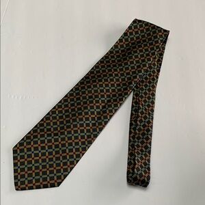 Black and Yellow Geometric Pattern Tie